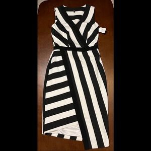 GILI Milano Ponte Black and White Striped Dress